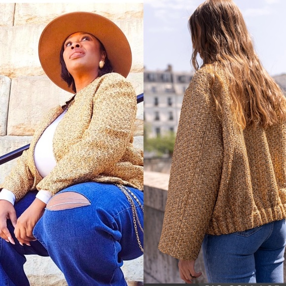 Liz Claiborne Tweed Women’s Bomber Jacket - Picture 9 of 16